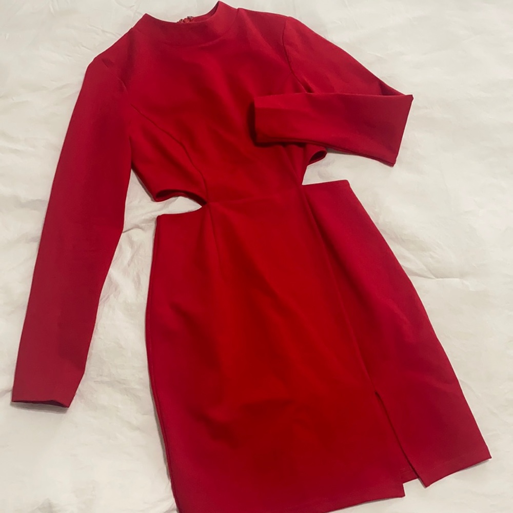 Lulus Size S Long Sleeve Cutout Dress